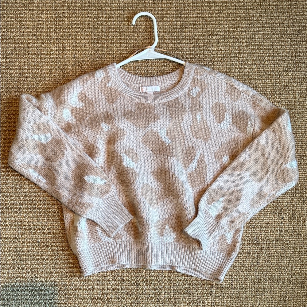 GB Girls Beige Patterned Sweater